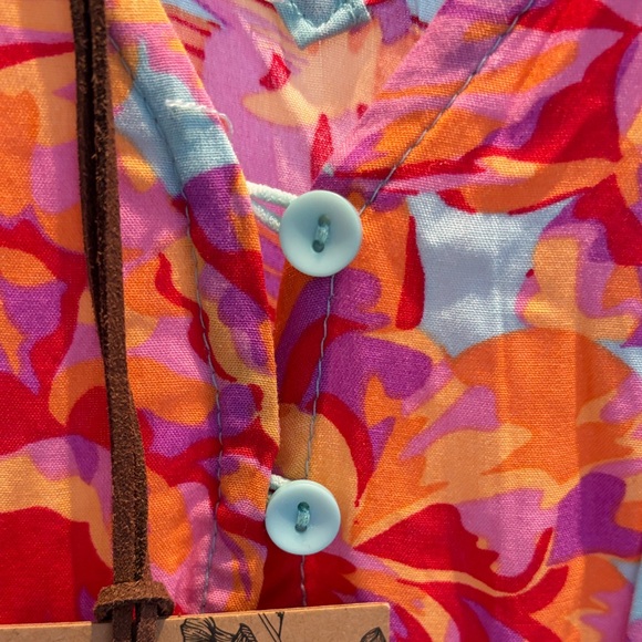 Anthropologie Able the Label Navaeh Pink and Orange Floral Maxi Dress - Picture 6 of 8